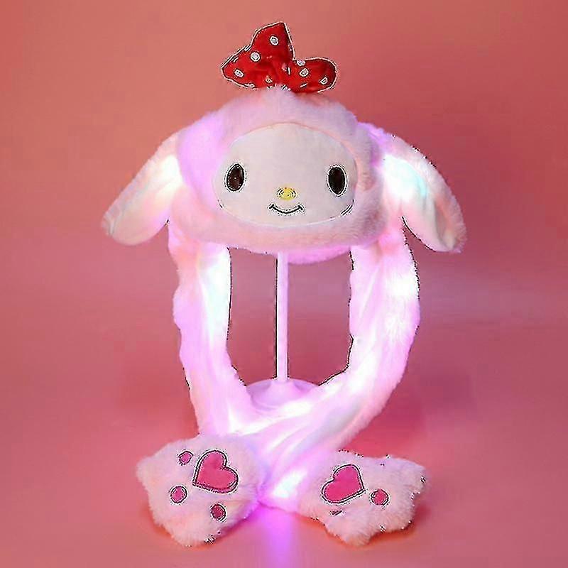 Plush Rabbit Ear Hat for Girls - Soft & Moveable