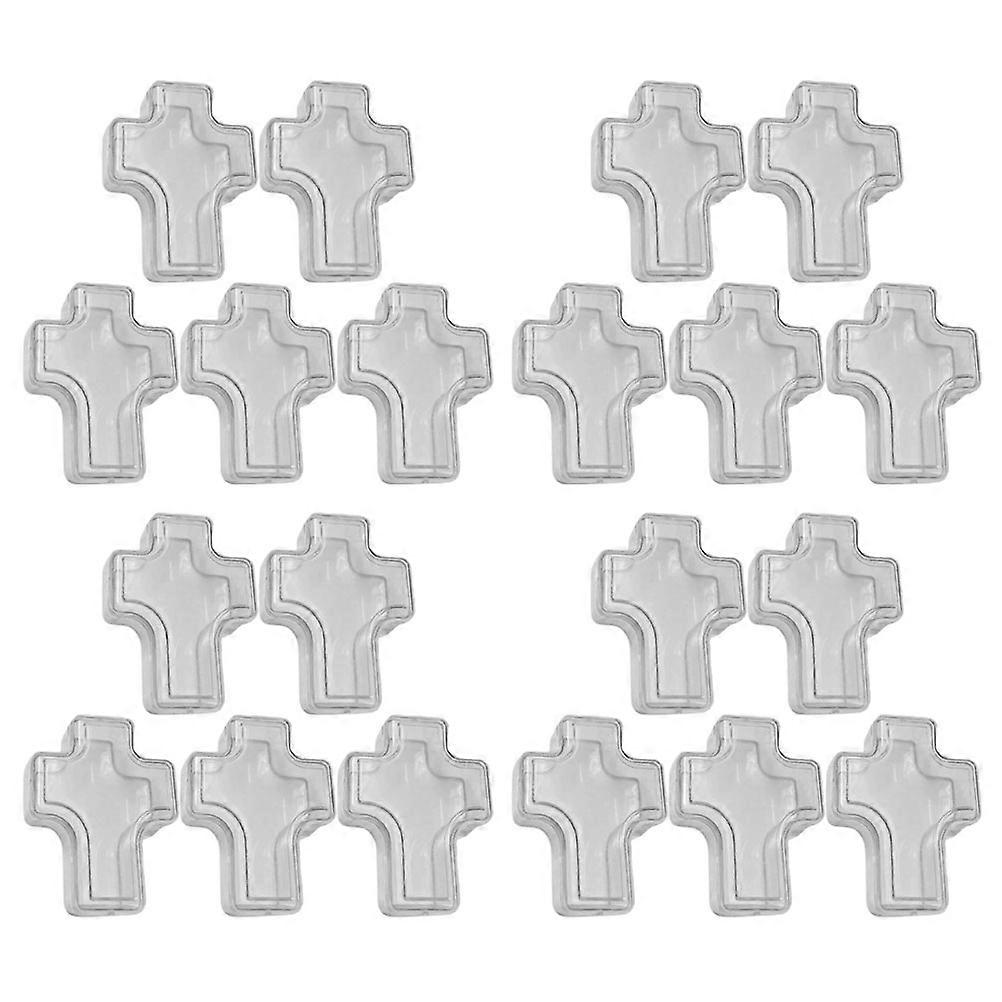 Plastic Jewelry Organizer Cross Shape Box for Storage Use 40Pcs Container Set