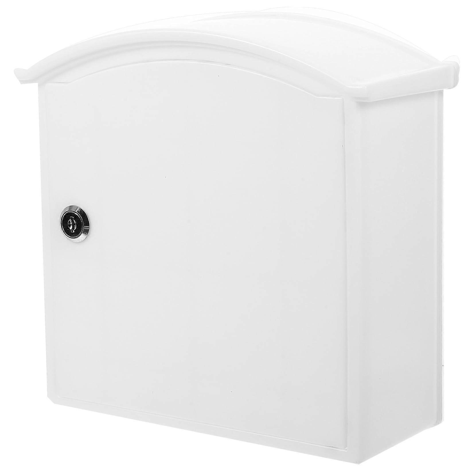 Lockable Wall Mounted Storage Box with Drop Lid for Secure Outdoor Parcel and Dairy Bottle Holder