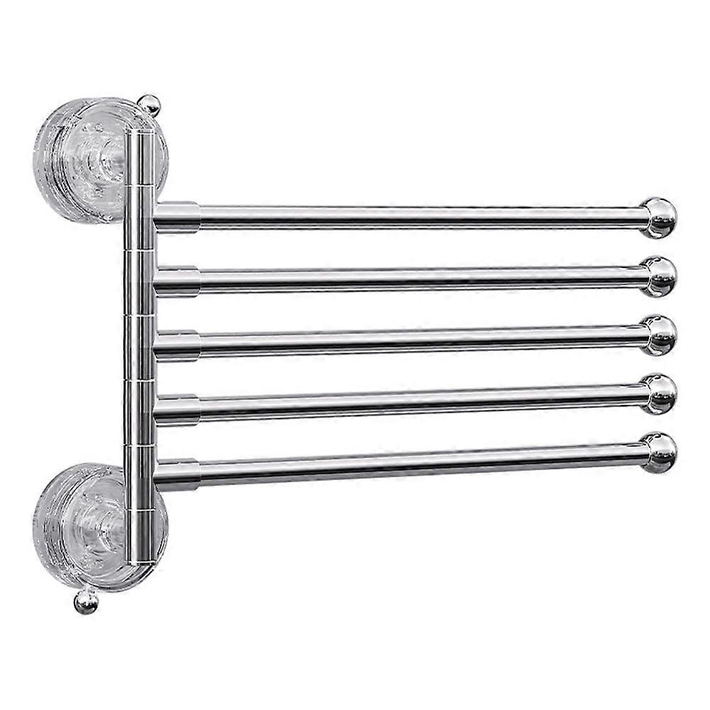 Wall Mounted Towel Rack with Suction Cup, Multi Pole Storage for Bathroom