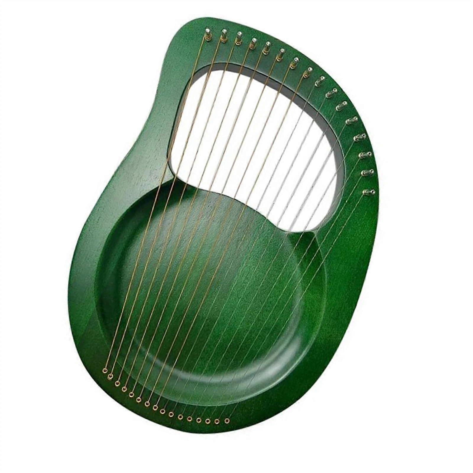 Mahogany 19 String Lyre Harp with Solid Body and Durable Steel Strings for Warm Balanced Tone