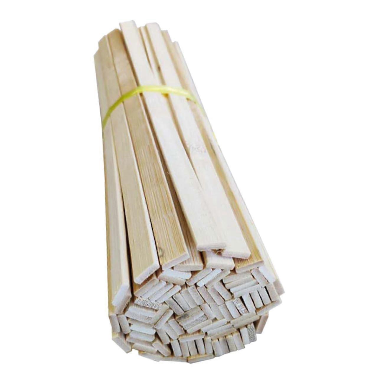 50Pcs Natural Bamboo Craft Sticks for DIY Arts and Model Making with Authentic Texture