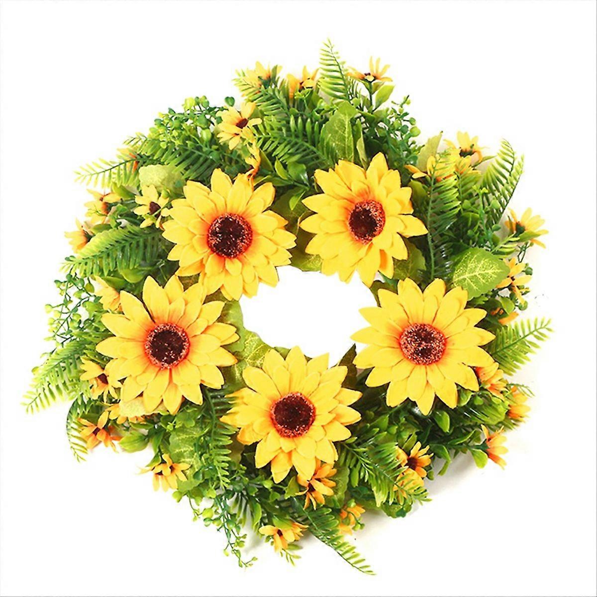 Artificial Sunflower Summer Wreath - Decorative