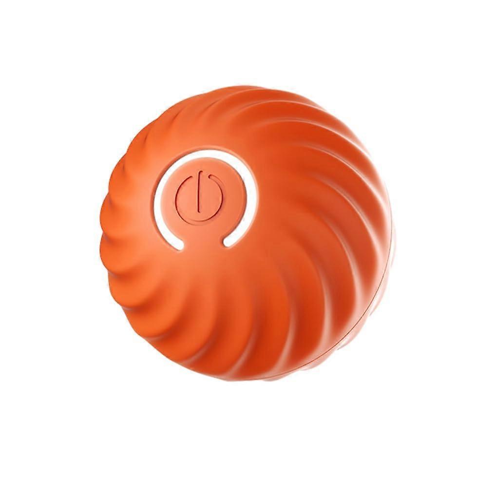 Interactive Dog Ball with Smart Dual Mode, Durable SelfMoving Rolling Toy for Pets, Orange