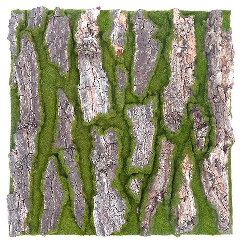 Simulation Tree Bark Home Sewer Decoration Tree Bark Green-B