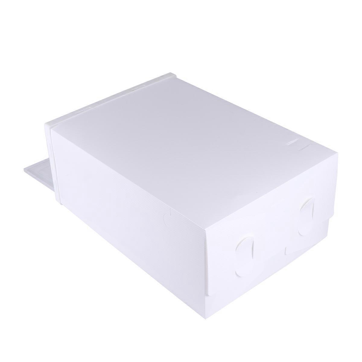 Shoes Box Thickened White Stackable Shoe Container with Lid