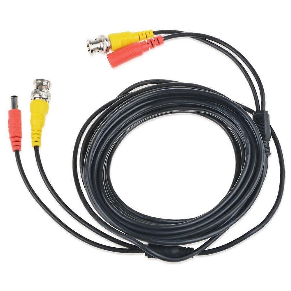 50ft CCTV BNC Video Power Cable for Security Cameras, Durable Black Jacket, Stable Signal