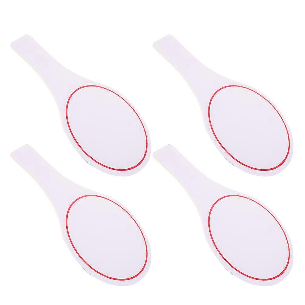 Small Whiteboards Rectangular Dry Erase Paddle For Competitions And Events Red 4Pcs