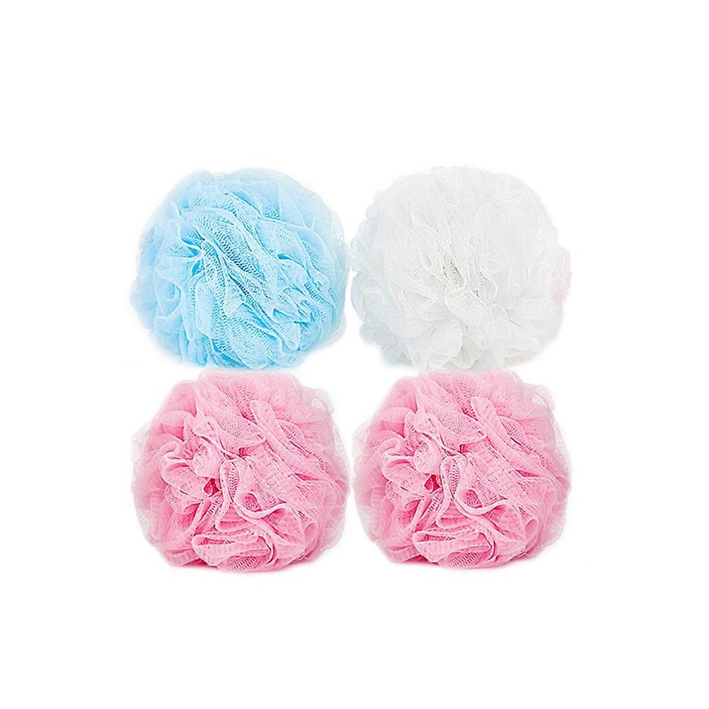 Shower Sponge Bath Ball Cleansing 4Pcs Mesh Pouf for Bath Spa Use