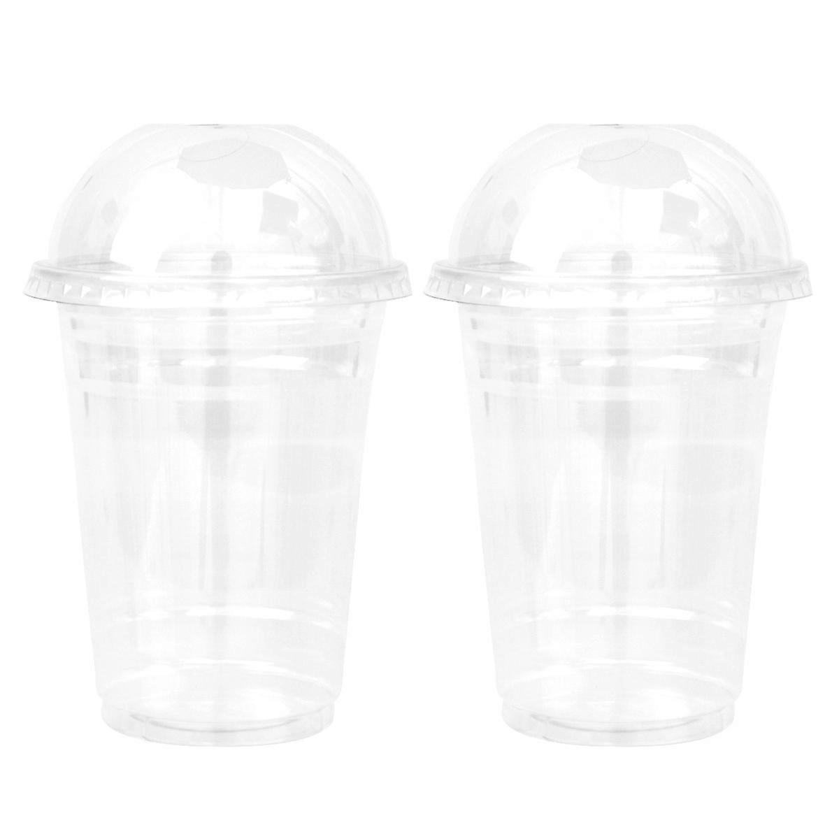 Transparent with Dome Lid 20Pcs for Juice Serving