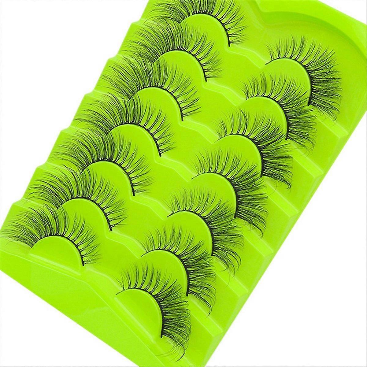 002 7 Pairs Eyelashes Makeup Dramatic 3D Reusable Lashe