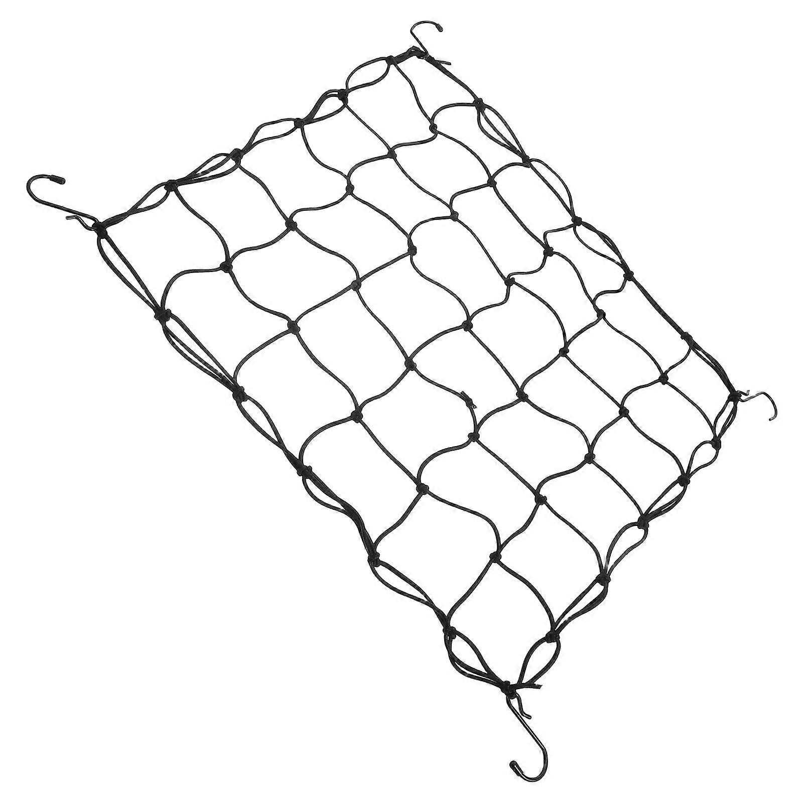Grow Tent Elastic Trellis Netting with Hooks Black 2Pcs Plant Support