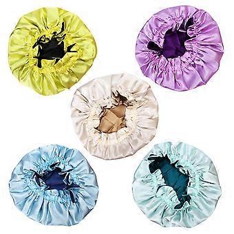 Elastische Kinder-Schlafhaube aus Satin zum Schutz der Haare, hellgrün