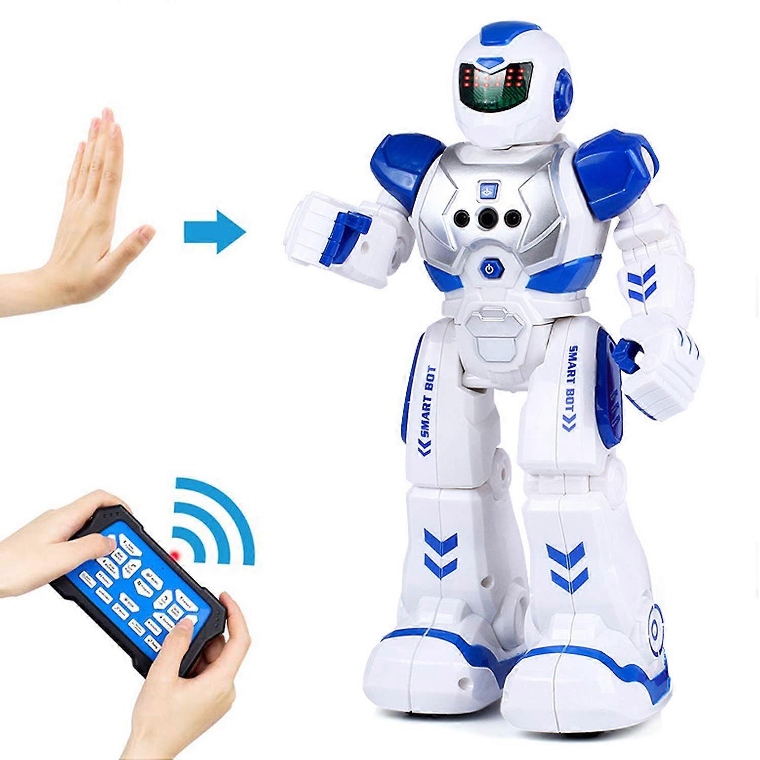 Remote Control Robot for Kids with Gesture Sensing, Programmable Actions, Music and Dance Modes
