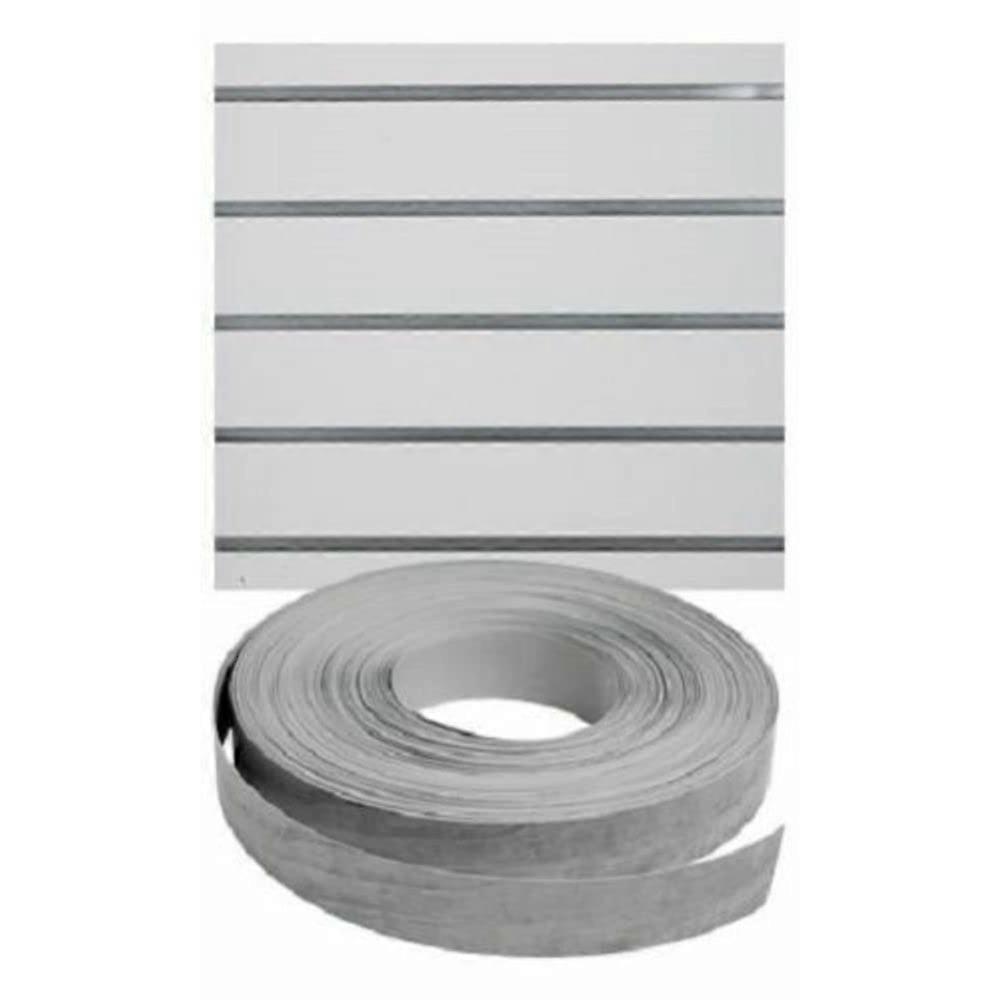 Silver Slatwall Panel with Vinyl Inserts for Retail Shelving, Easy SingleUnit Replacement
