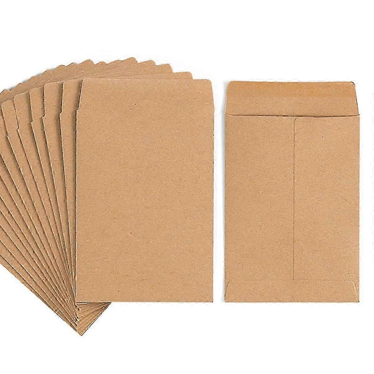 100pcs Kraft Envelopes Self-adhesive Seed Envelopes
