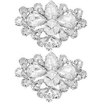 2pcs scarpe da sposa decorazione scarpa gioiello cristallo fibbia scarpa charms decorazione