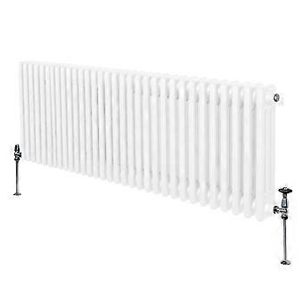 Traditional 3 Column Radiator 600mm x 1462mm Modern Central Heating Heater Gloss White Carbon Steel