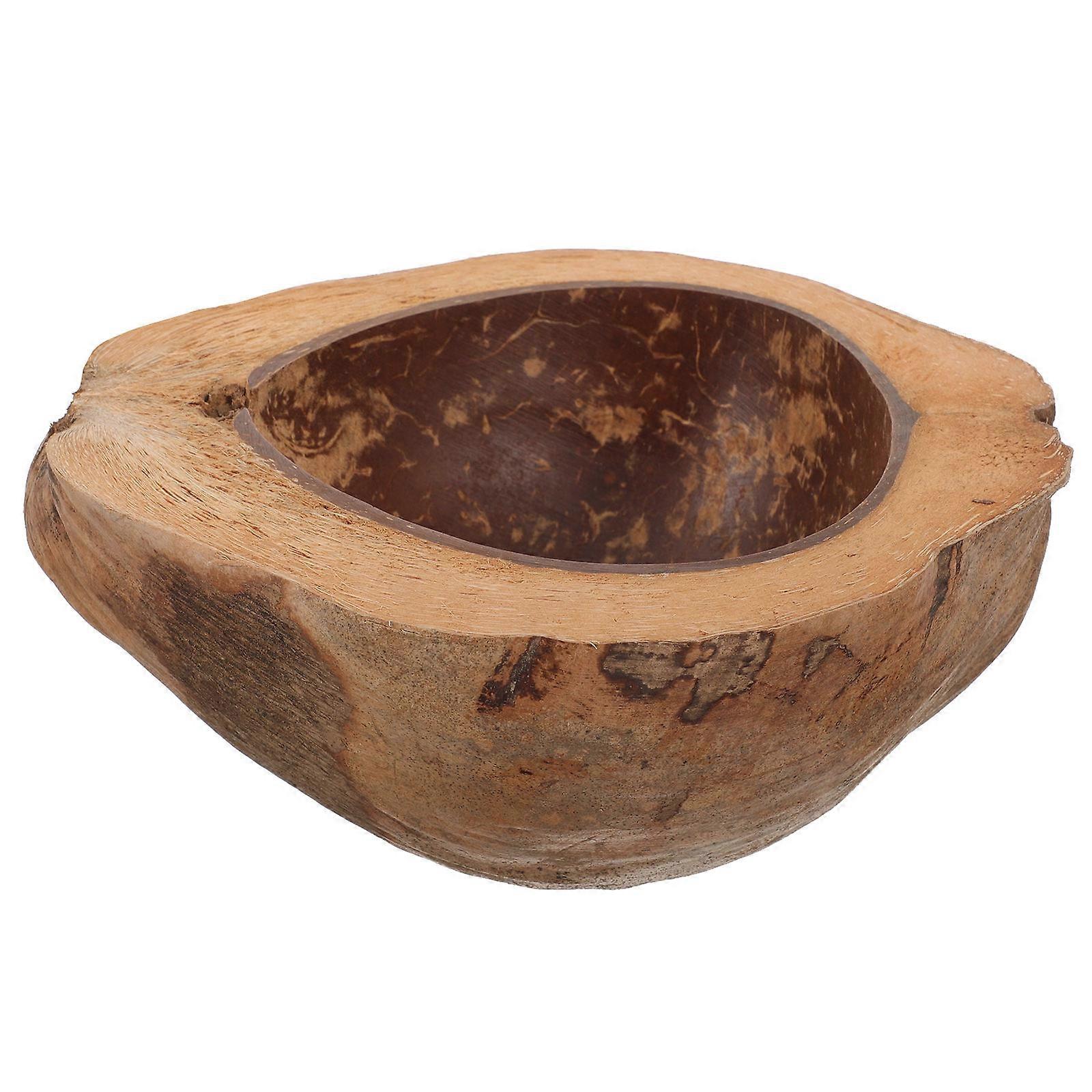 Brown Coconuts Shell Candle Bowl for Multi-Function Food Serving