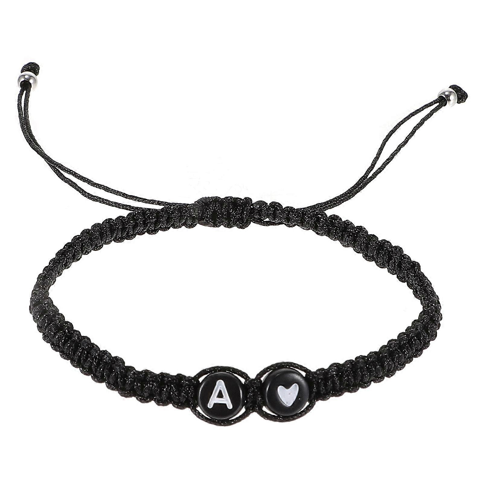 Couples Bracelets Initial Adjustable Braided Bracelet for Friendship