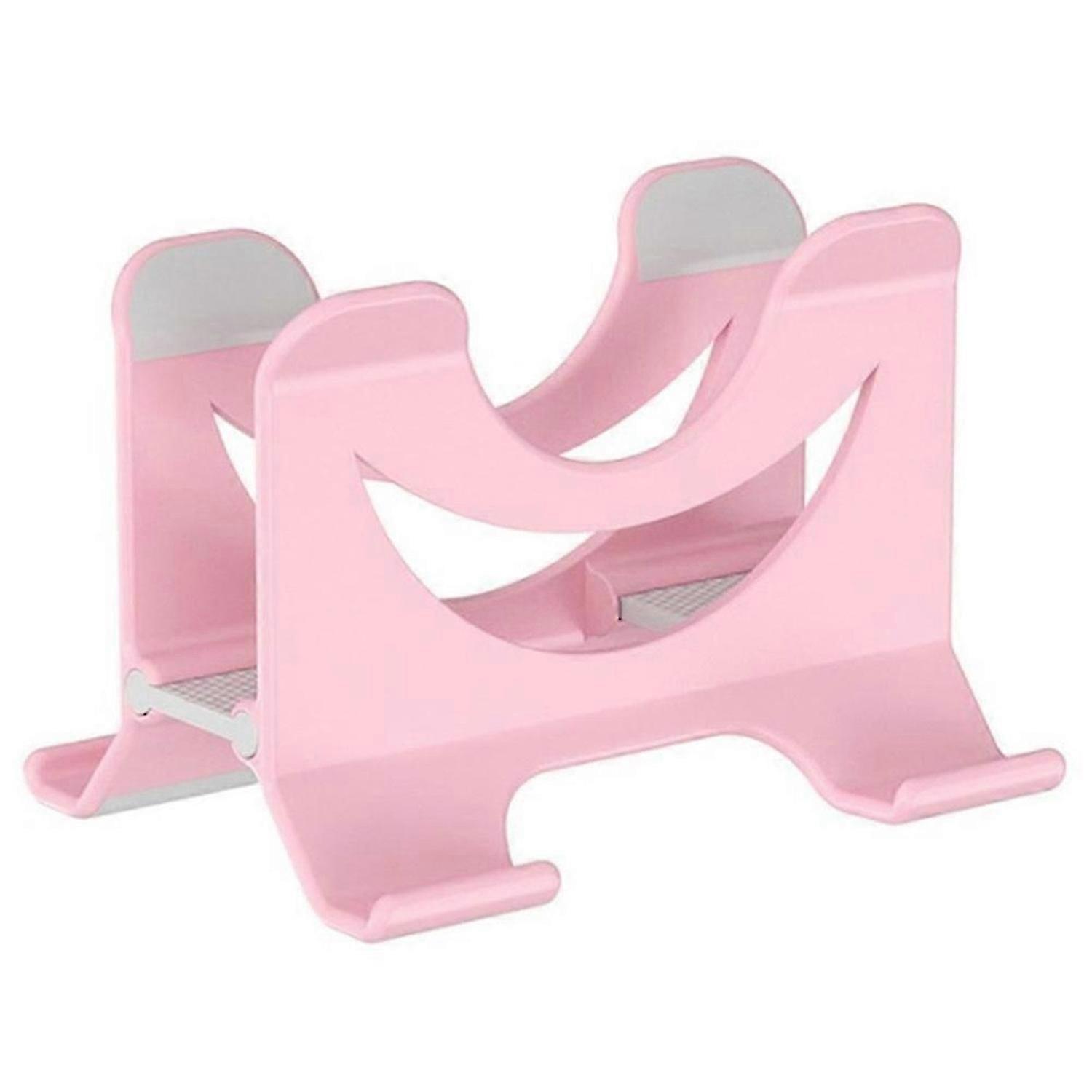 Vertical Laptop Stand Desktop Holder Notebook Dock Space-Saving Pink