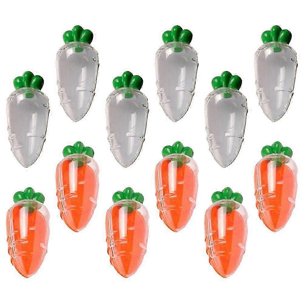 Candy Box Plastic Candy Box for Storage Use 12Pcs Easter Carrot Shape Container