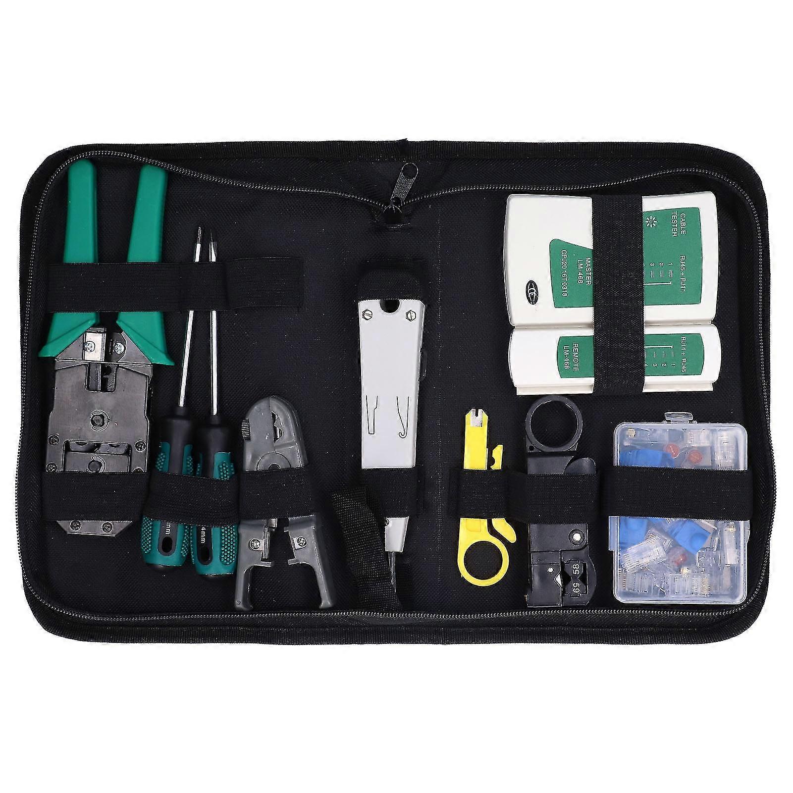 Network Cable Tool Wire Cutter Stripper Pliers Repair Maintenance Set Kit compatible with Testing