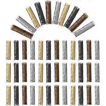 80pcs DIY atacadores cabeça de cobre atacadores dicas cabeça reparação de sapatos de renda dicas de substituição bala em forma de ponta de agulha pontas lisas