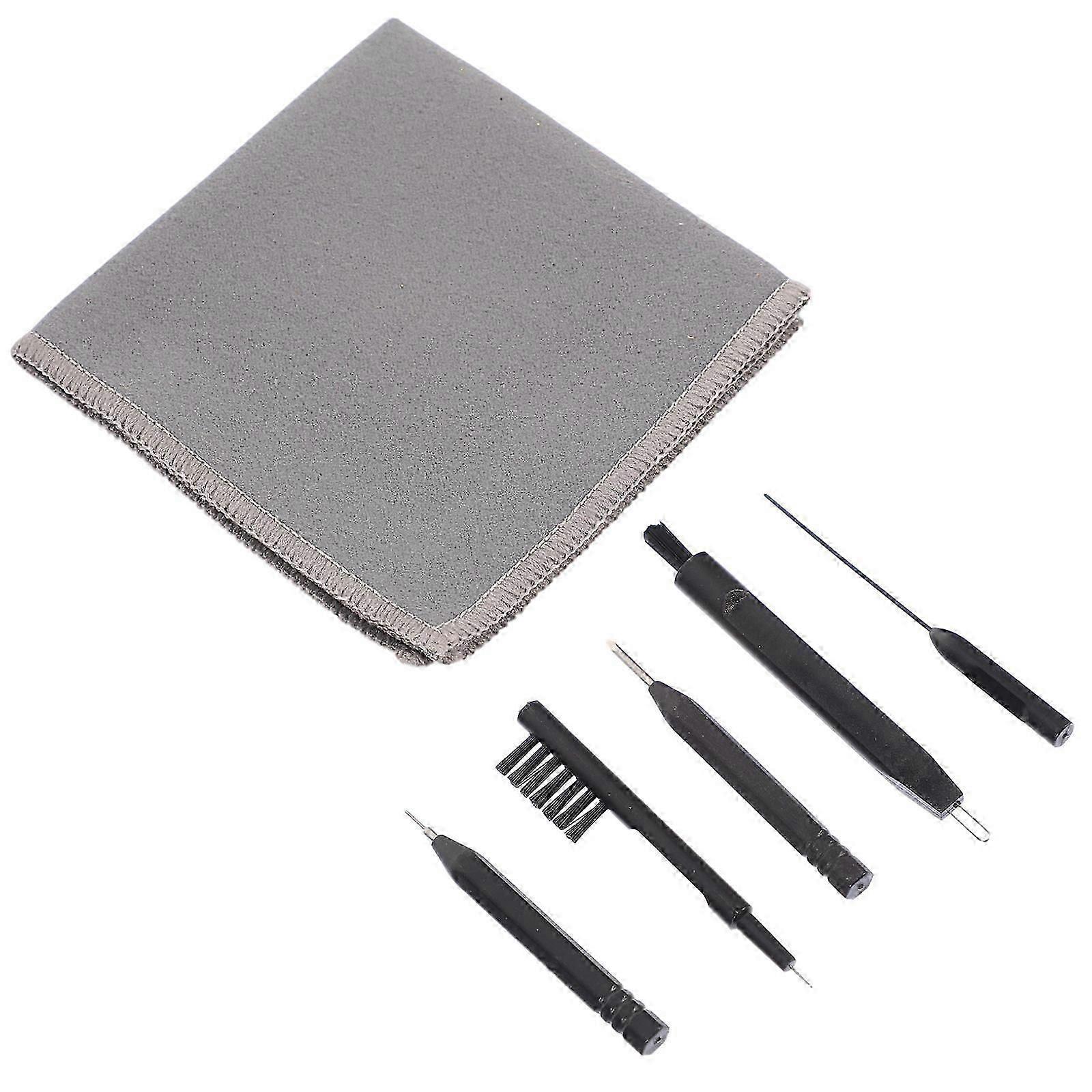 İşitme Cihazı Temizleme Çubuğu ve Fırça Seti, PVC Malzeme, Mıknatıslı, 6'lı Paket
