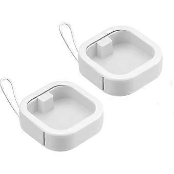 2 Pcs Hair Tie Organizer, Portable Hair Accessory Storage Containers Small Stackable Hair Ties Qtip Travel Holder Cotton Swab Dispenser Hair Accessori