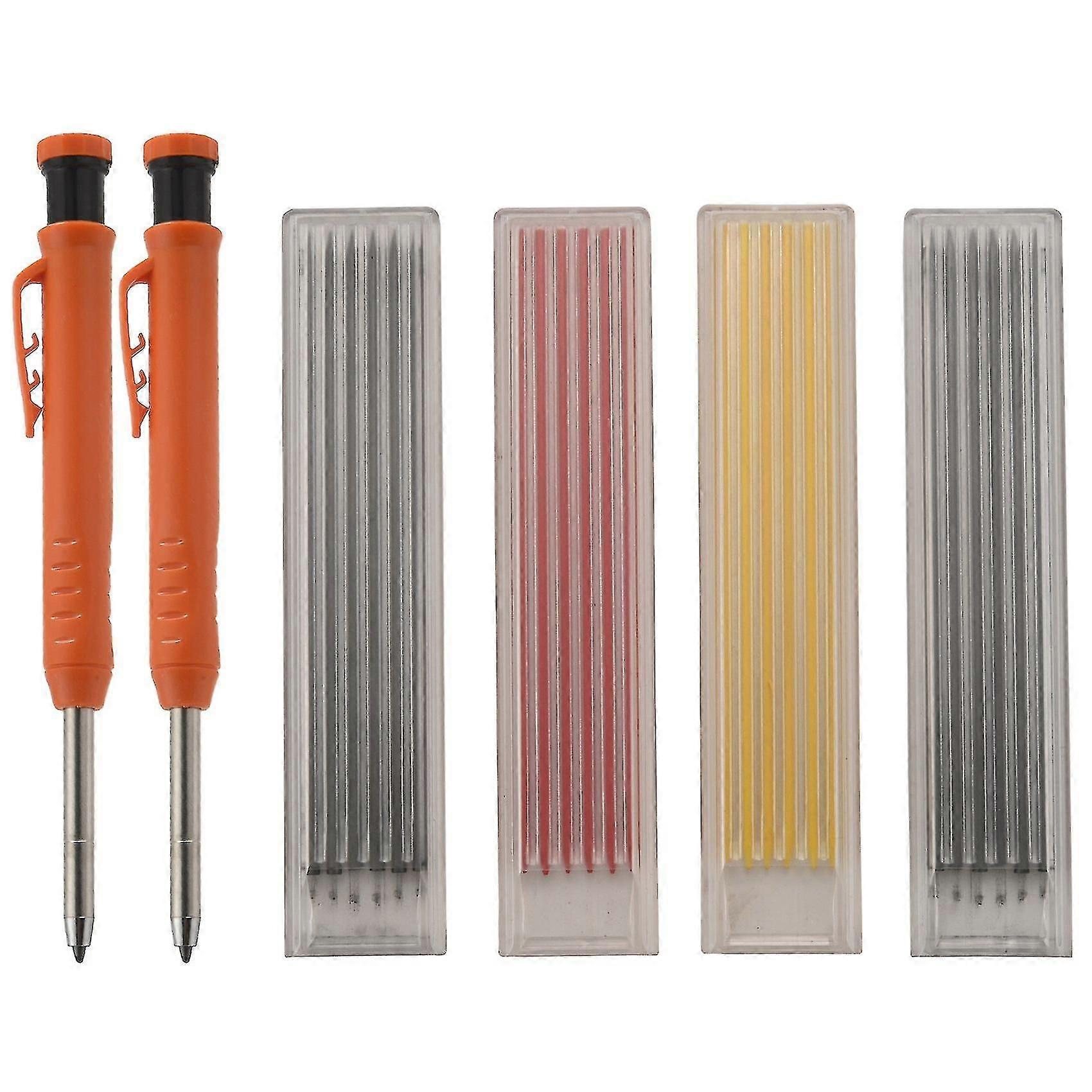 Solid Carpenter Pencil 2 Pencils 24 Mechanical Pencil Refill A
