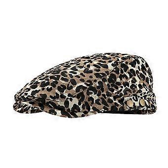 Men's Leopard Print Flat Cap, Cotton Gatsby Newsboy Hat with Stylish Pattern, Scally Ivy Cabbie Cap for Casual Wear and Outdoor Adventures