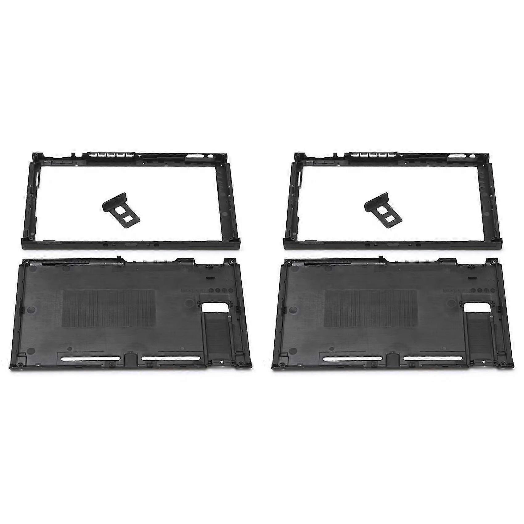 2X Replacement Shell compatible withNintendo Switch Top Bottom Shell Game Card Tray compatible withNintedo Switch