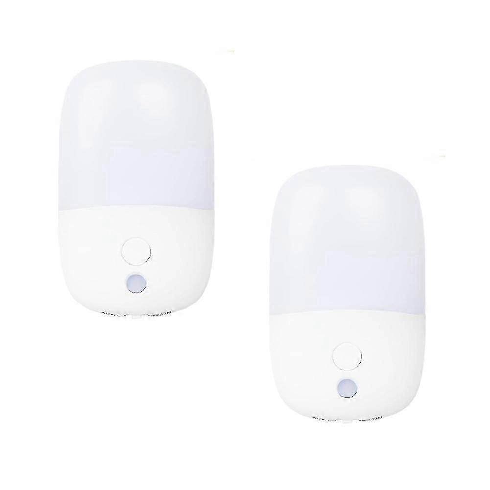 LED Night Light Socket with Twilight Sensor, Dimmable, 2 Pack, ON/OFF/AUTO Modes, EU Plug
