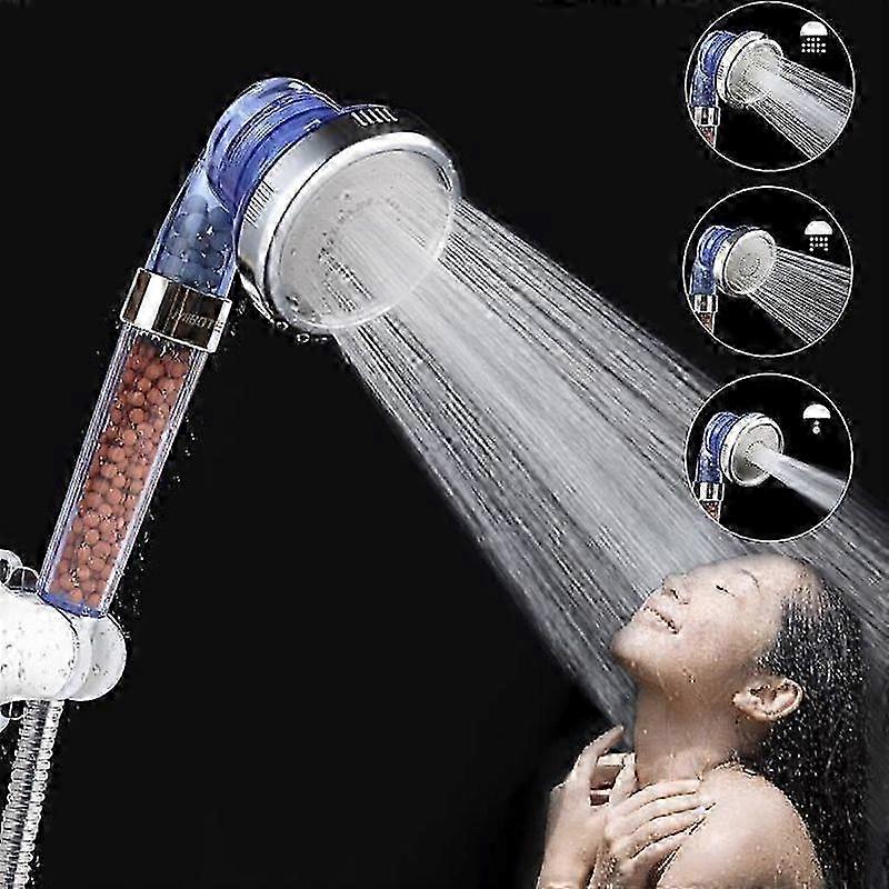 Blue High Pressure Water Saving Filter Shower Head