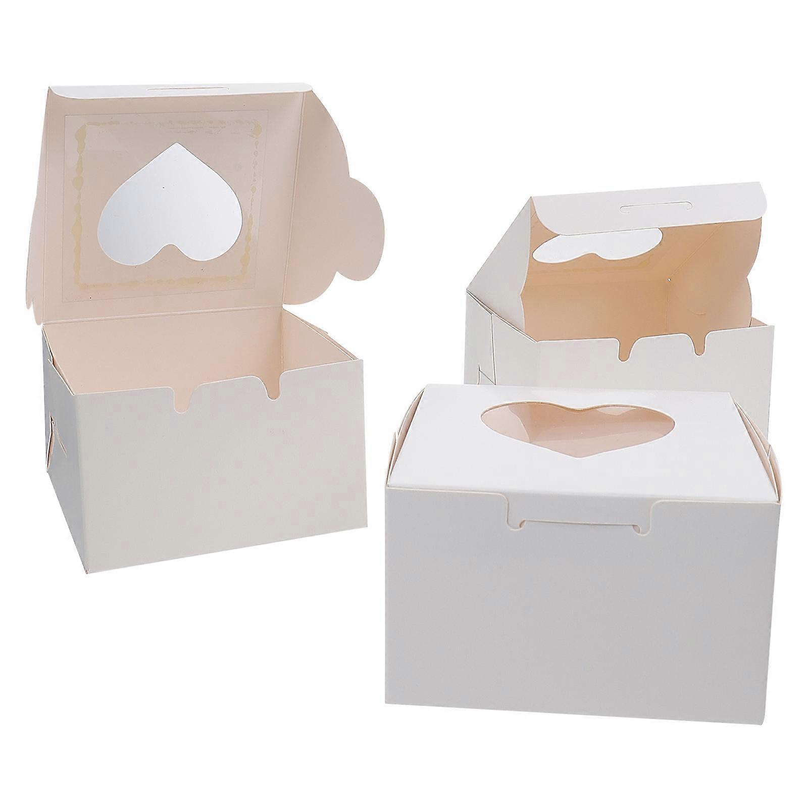20pcs Cake Packaging Boxes Creative Food Packaging Boxes with Clear Window