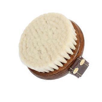 Soft Horse Face Grooming Brush Wooden Handle Hand Strap Care Tool