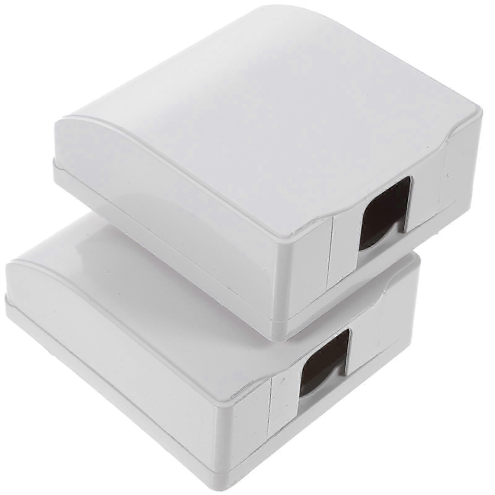 2PCS White 86 Wall Switch Socket Switch Plug Waterproof Box Cover Guard Box Outlet Cover