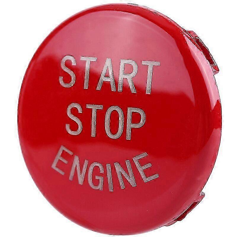 Car Key Start Button Engine Ignition Switch Cover compatible with BMW E Disk Bottom (Red)