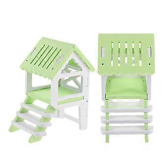 Hamsterversteck PVC-Haus für Kleintiere, 4er-Set, hellgrünes Spielhaus