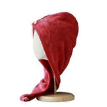 Microvezel haarhanddoek 1 pak sterk absorberend sneldrogend zacht haar droogwikkelhanddoek voor vrouwen voor dik, lang, krullend nat haar - rood