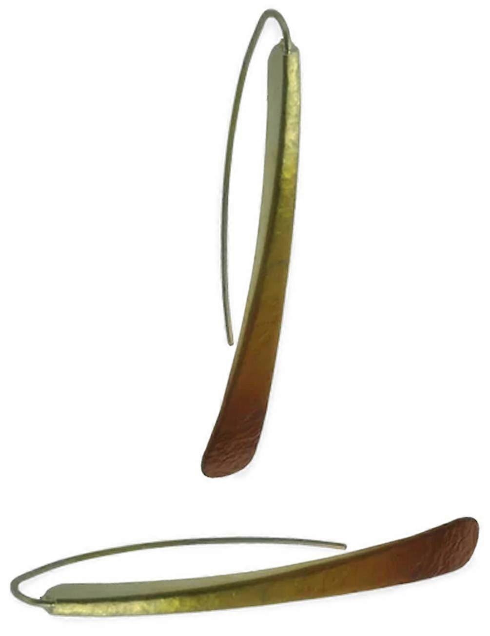 Ti2 Titanium Forged Drop Earrings - Brown