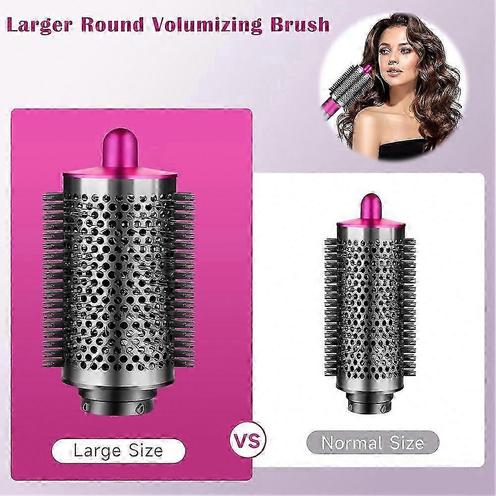 Large Round Volumizing Brush Attachment Tool Compatible with Airwrap, Rose