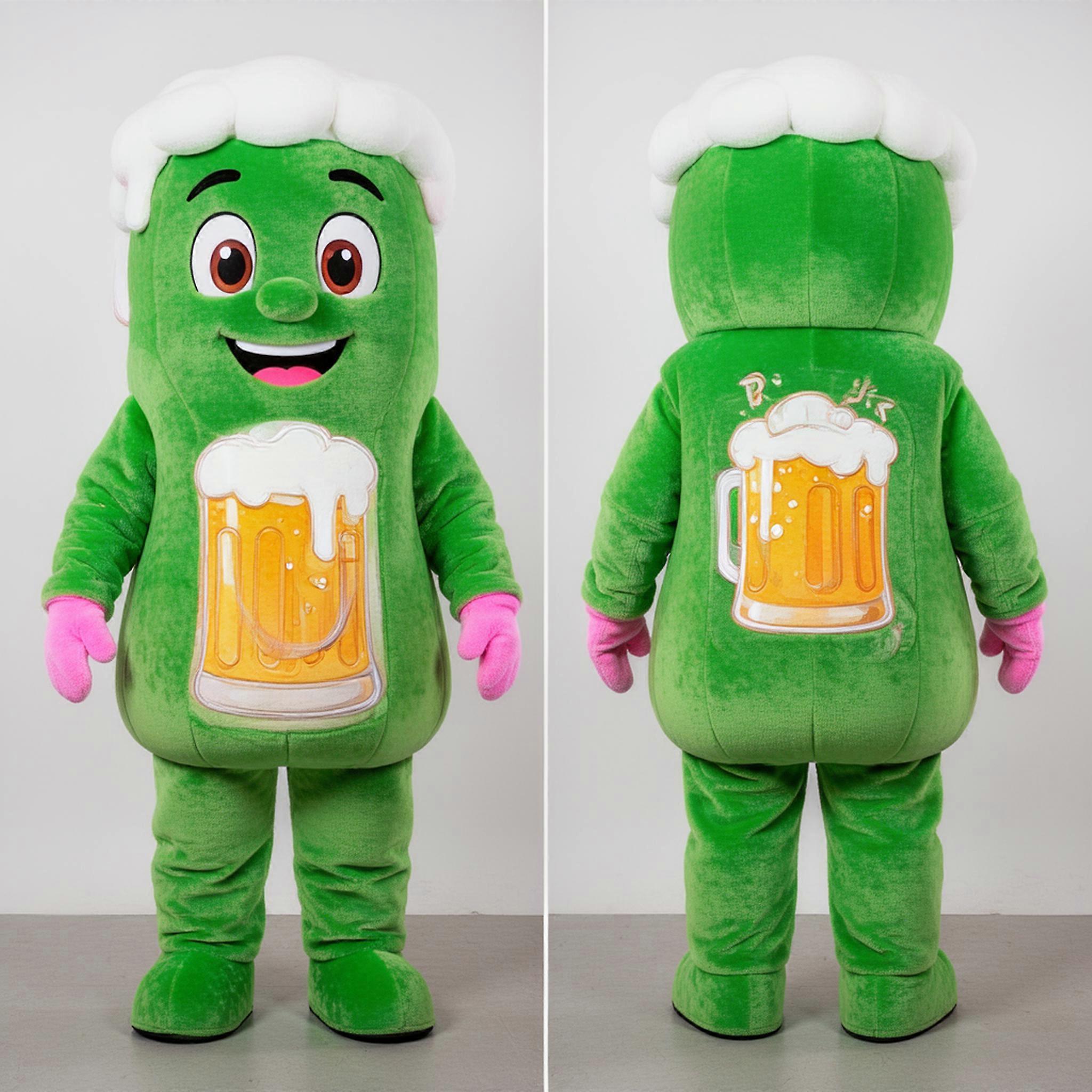 MASTICOT Vibrant Green Bubbly Green Beer Mascot
