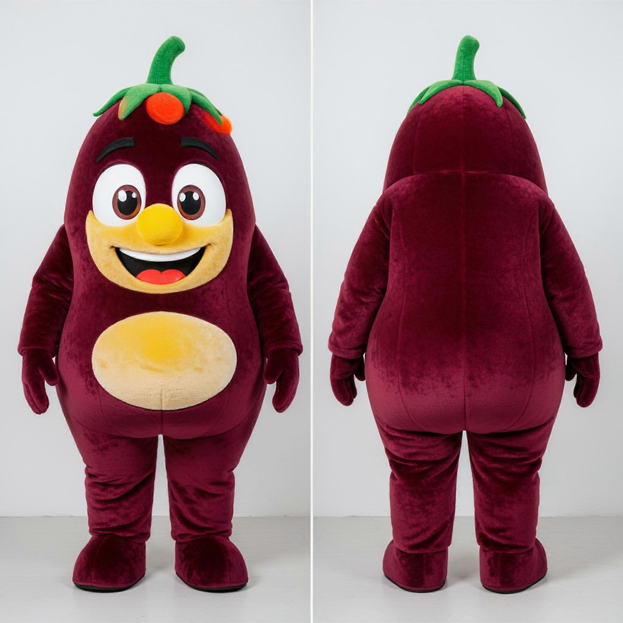 MASTICOT Maroon Velvety Shakshuka Mascot