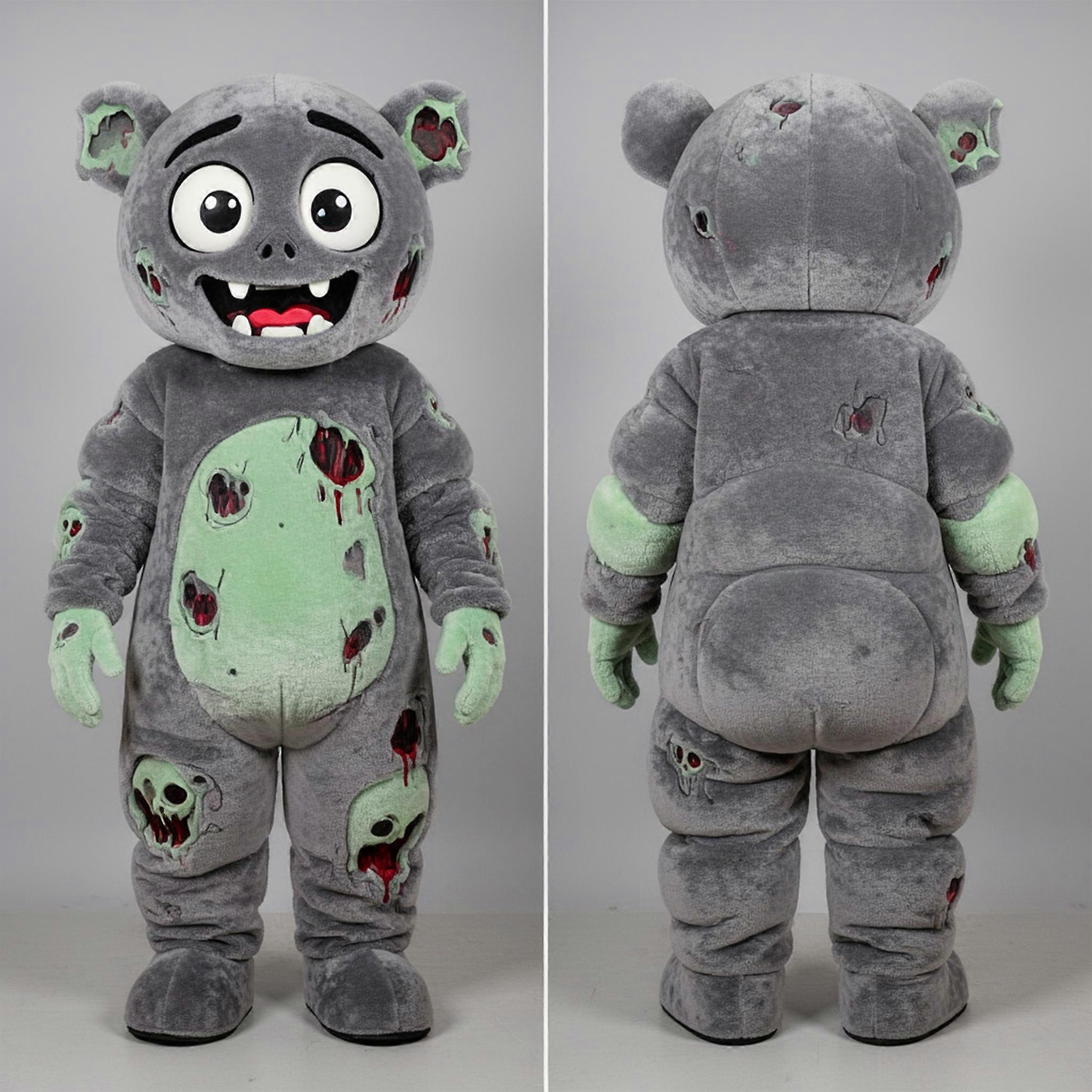 MASTICOT Gray Eerie Undead Mascot