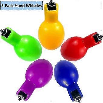 Pack of 5 Hand Whistles, Loud Sports Whistles for Trainers, Referees, Coaches & Dog Trainers Ideal for Football, Emergencies & Training 26-27
