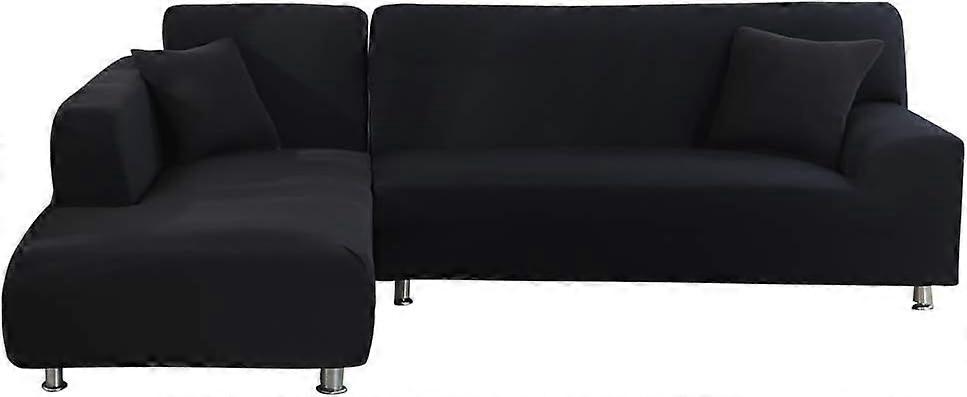 Super Stretch L-Shape Sectional Slipcover for Double Sofas