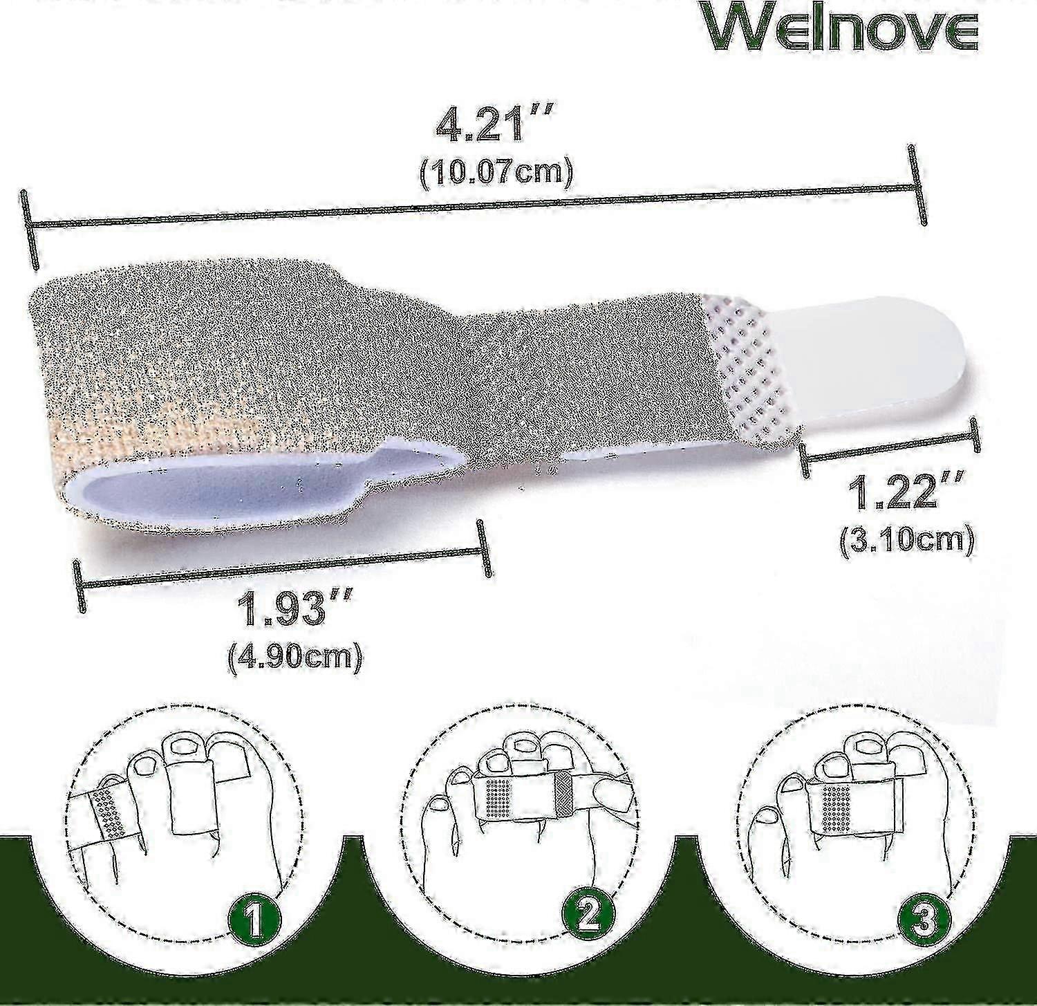 6-Pack Gentle Hammer Toe Alignment Wraps