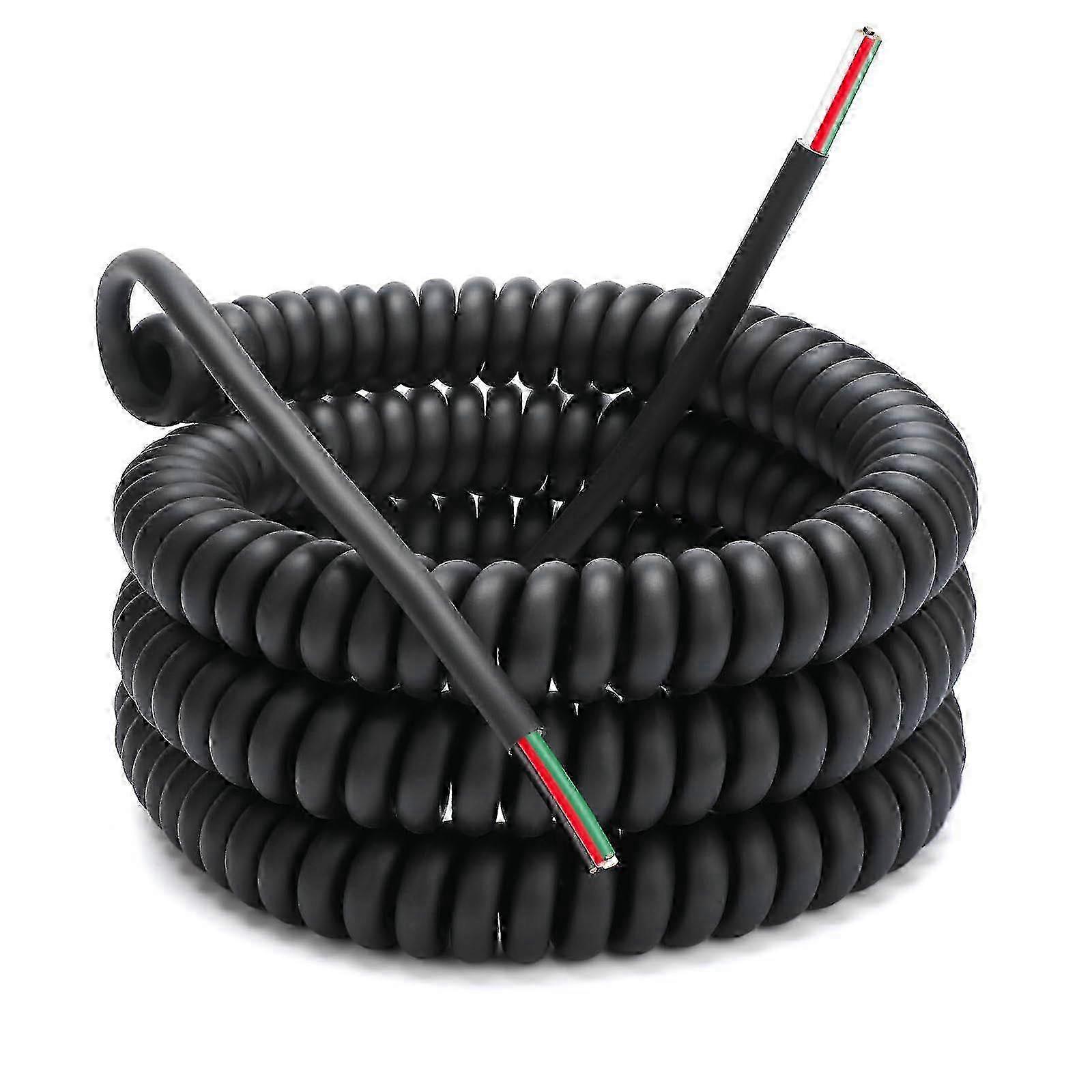 Multicolor 18AWG 4 Conductor Adjustable Length Coiled Spring Cable